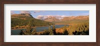 High angle view of a river passing through a field, US Glacier National Park, Montana, USA Fine Art Print