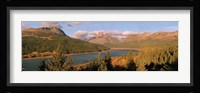 High angle view of a river passing through a field, US Glacier National Park, Montana, USA Fine Art Print