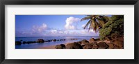 Rocks on the beach, Anini Beach, Kauai, Hawaii, USA Fine Art Print