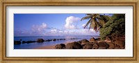 Rocks on the beach, Anini Beach, Kauai, Hawaii, USA Fine Art Print