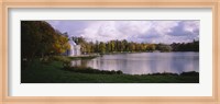 Palace at the lakeside, Catherine Palace, Pushkin, St. Petersburg, Russia Fine Art Print