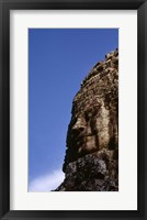 Low angle view of a face carving, Angkor Wat, Cambodia Fine Art Print