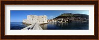 Ruins of a building, Fort St. Jean, Adriatic Sea, Dubrovnik, Croatia Fine Art Print