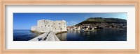Ruins of a building, Fort St. Jean, Adriatic Sea, Dubrovnik, Croatia Fine Art Print
