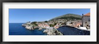 Buildings at the waterfront, Adriatic Sea, Lovrijenac, Dubrovnik, Croatia Fine Art Print
