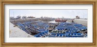 Fishing boats moored at a dock, Essaouira Harbour, Essaouira, Morocco Fine Art Print