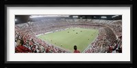 Crowd in a stadium, Sevilla FC, Estadio Ramon Sanchez Pizjuan, Seville, Seville Province, Andalusia, Spain Fine Art Print
