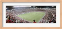 Crowd in a stadium, Sevilla FC, Estadio Ramon Sanchez Pizjuan, Seville, Seville Province, Andalusia, Spain Fine Art Print