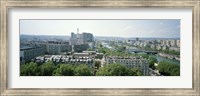 High angle view of a cityscape viewed from the Eiffel Tower, Paris, France Fine Art Print