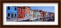Houses at the waterfront, Burano, Venetian Lagoon, Venice, Italy Fine Art Print