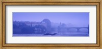 Arch bridge across a river, National Theatre, Legii Bridge, Vltava River, Prague, Czech Republic Fine Art Print