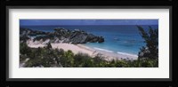 High angle view of a beach, Bermuda Fine Art Print