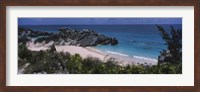 High angle view of a beach, Bermuda Fine Art Print