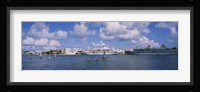 Cruise ships docked at a harbor, Hamilton Harbour, Hamilton, Bermuda Fine Art Print