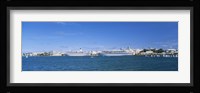 Cruise ships docked at a harbor, Hamilton, Bermuda Fine Art Print