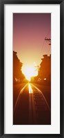 Cable car tracks at sunset, San Francisco, California, USA Fine Art Print