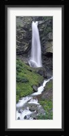 Waterfall in a forest, Sass Grund, Switzerland Fine Art Print