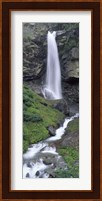 Waterfall in a forest, Sass Grund, Switzerland Fine Art Print