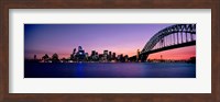 Bridge across the sea, Sydney Opera House, Sydney Harbor Bridge, Milsons Point, Sydney, New South Wales, Australia Fine Art Print