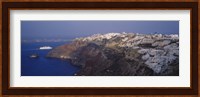 Aerial view of a town, Santorini, Greece Fine Art Print