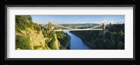Bridge across a river, Clifton Suspension Bridge, Avon Gorge, Bristol, England Fine Art Print