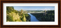 Bridge across a river, Clifton Suspension Bridge, Avon Gorge, Bristol, England Fine Art Print