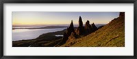 Rock formations on the coast, Old Man of Storr, Trotternish, Isle of Skye, Scotland Fine Art Print