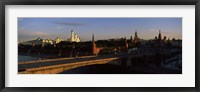 Bridge across a river, Kremlin, Moskva River, Moscow, Russia Fine Art Print