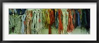 Colorful braided ropes for sailing in a store Fine Art Print