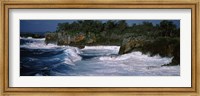 Waves breaking on the coast, Vava'u, Tonga, South Pacific Fine Art Print