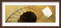 Low angle view of a spiral staircase of a lighthouse, Key West lighthouse, Key West, Florida, USA Fine Art Print