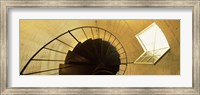 Low angle view of a spiral staircase of a lighthouse, Key West lighthouse, Key West, Florida, USA Fine Art Print