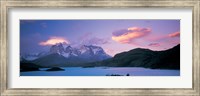Clouds over mountains, Towers of Paine, Torres del Paine National Park, Chile Fine Art Print