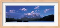 Cloud over mountains, Towers of Paine, Torres del Paine National Park, Patagonia, Chile Fine Art Print