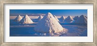 Salt pyramids on salt flat, Salar de Uyuni, Potosi, Bolivia Fine Art Print
