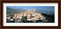 High angle view of a town, Goriano Sicoli, L'Aquila Province, Abruzzo, Italy Fine Art Print