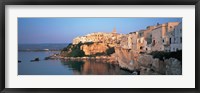 Buildings at the coast, Vieste, Gargano, Apulia, Italy Fine Art Print