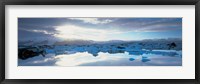 Icebergs in a lake, Jokulsarlon Lagoon, Iceland Fine Art Print