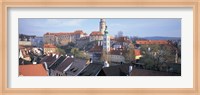 High angle view of a town, Cesky Krumlov, South Bohemian Region, Czech Republic Fine Art Print