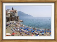Houses on the sea coast, Amalfi Coast, Atrani, Salerno, Campania, Italy Fine Art Print