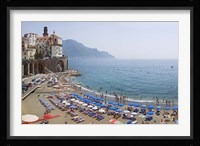 Houses on the sea coast, Amalfi Coast, Atrani, Salerno, Campania, Italy Fine Art Print