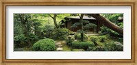Temple in a garden, Yuzen-En Garden, Chion-In, Higashiyama Ward, Kyoto, Kyoto Prefecture, Kinki Region, Honshu, Japan Fine Art Print