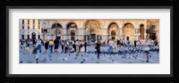 Tourists in front of a cathedral, St. Mark's Basilica, Piazza San Marco, Venice, Italy Fine Art Print