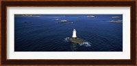 Aerial view of a light house, Sakonnet Point Lighthouse, Little Compton, Rhode Island, USA Fine Art Print