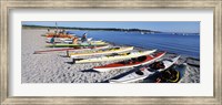 Kayaks on the beach, Third Beach, Sakonnet River, Middletown, Newport County, Rhode Island (horizontal) Fine Art Print