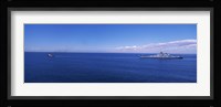 Battleship being towed in the sea, USS Iowa (BB-61), Rhode Island Sound, USA, Rhode Island, USA Fine Art Print