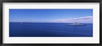 Battleship being towed in the sea, USS Iowa (BB-61), Rhode Island Sound, USA, Rhode Island, USA Fine Art Print