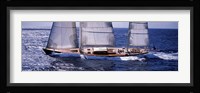 Sailboat in the sea, Antigua (horizontal) Fine Art Print