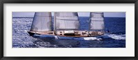 Sailboat in the sea, Antigua (horizontal) Fine Art Print