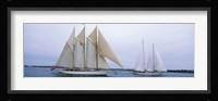 Sailboats in the sea, Narragansett Bay, Newport, Newport County, Rhode Island, USA Fine Art Print